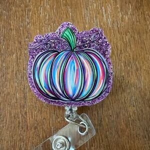 Colorful Pumpkin Badge Reel